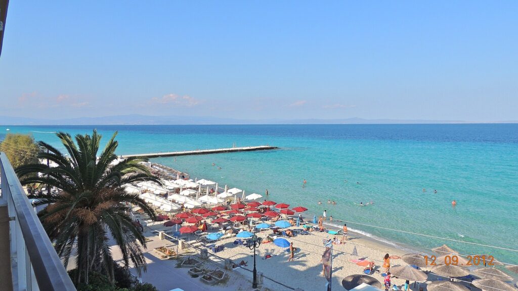 Kallithea Beach in Halkidiki, Greece