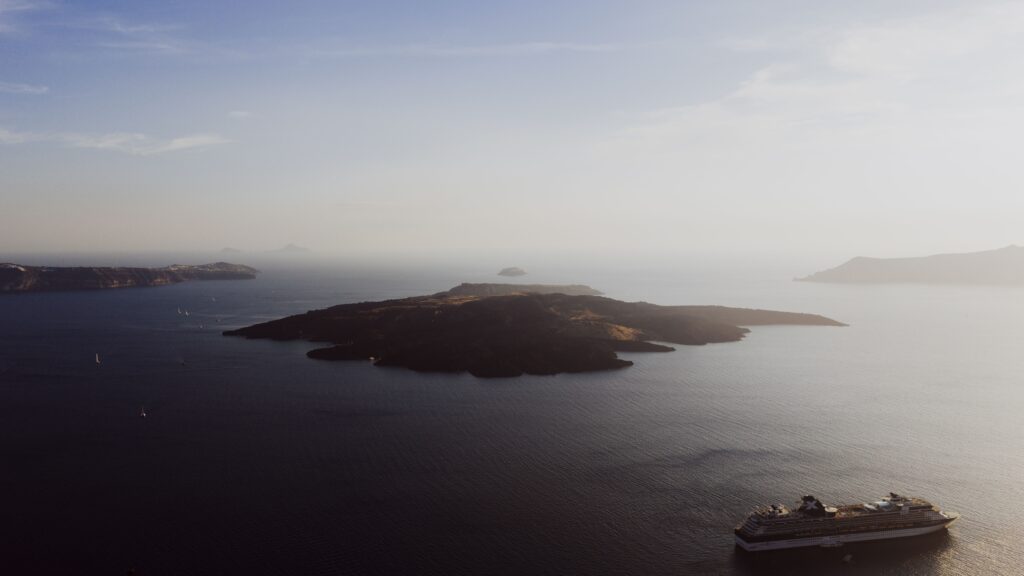 Ferries in Greece sailing through the Aegean Sea