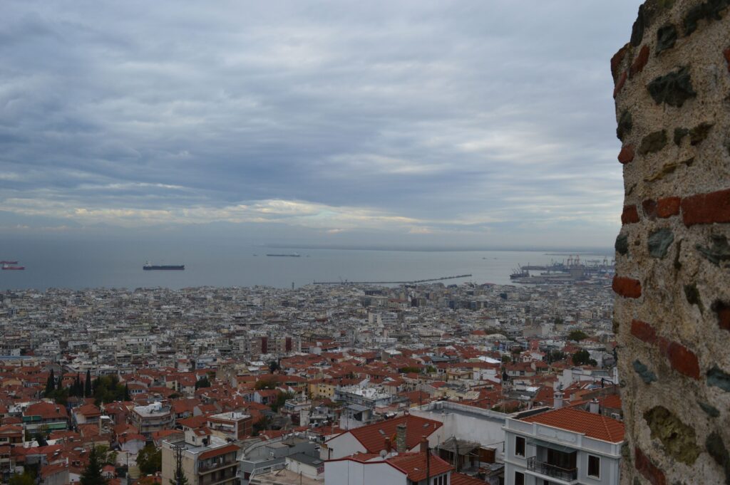 Panoramic view of Thessaloniki from Ano Poli
