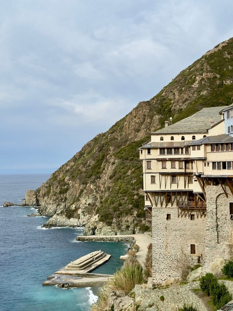 Dionysiou Monastery on Mount Athos in Halkidiki, Greece