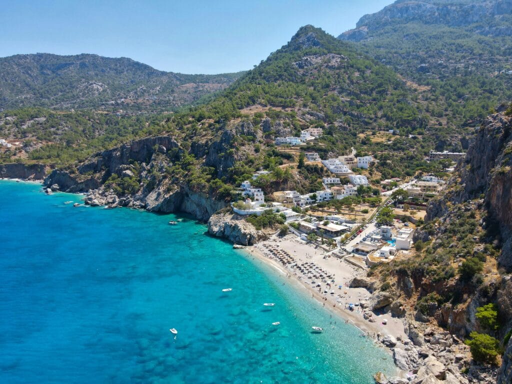 Karpathos beach in Greece for a late September or October trip