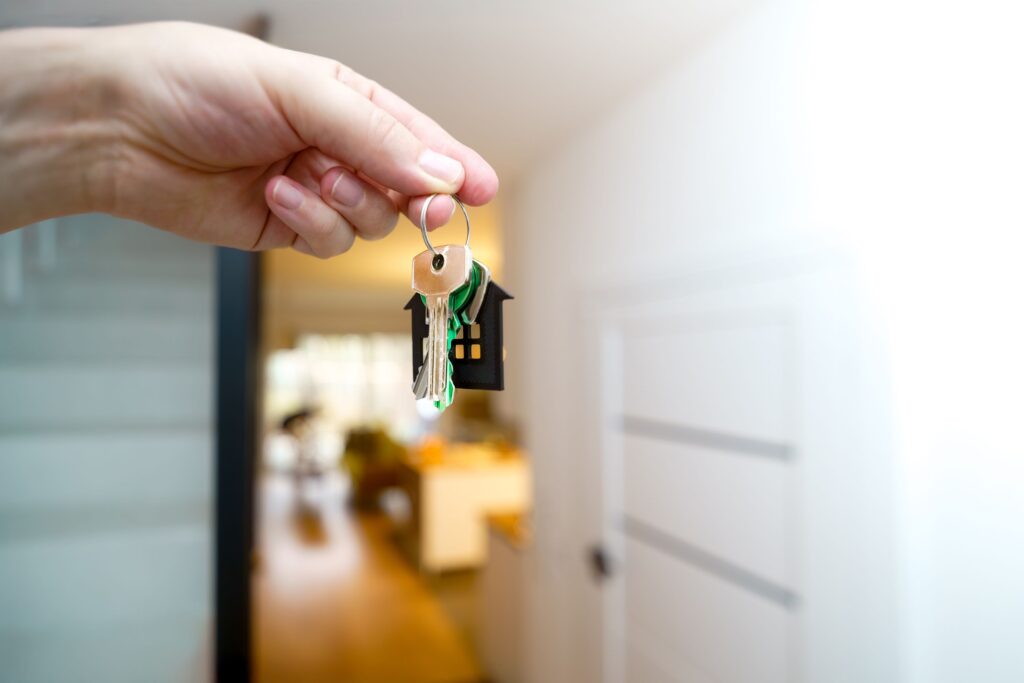 Receiving keys for a rental home in Greece