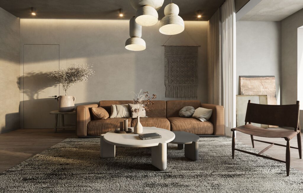 Furnished apartment interior in Greece